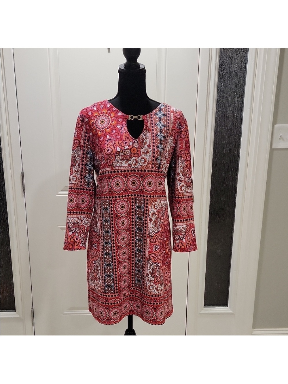 NEIMAN MARCUS Paisley Print Dress